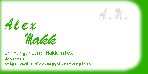 alex makk business card